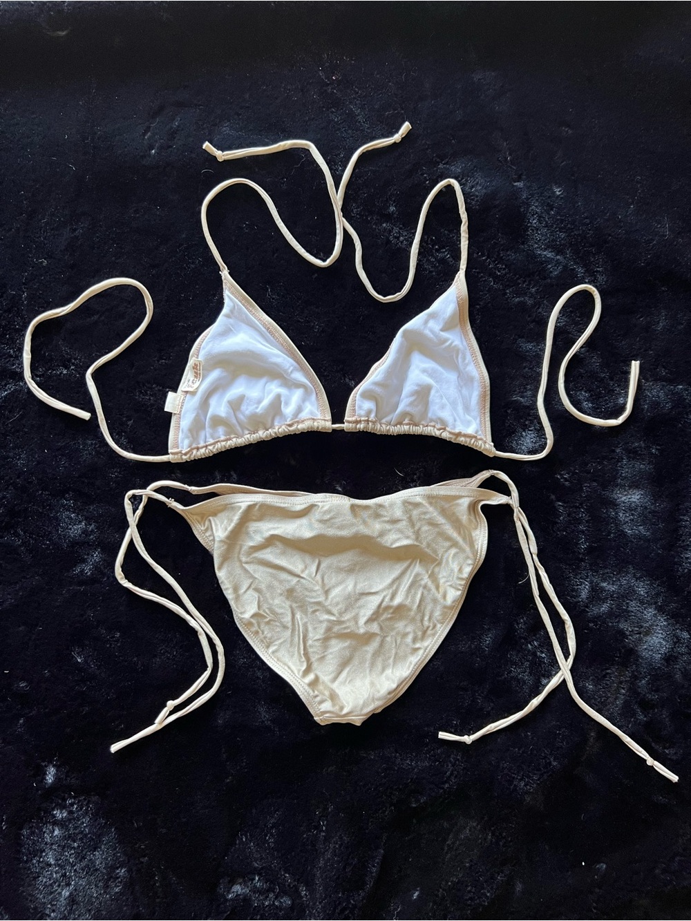French Connection Gold String Bikini - Picture 3 of 4